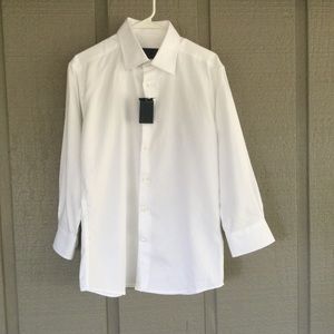 David Donahue Men Trim Fit Cotton Dress Shirt Size 16.5 - 27.5